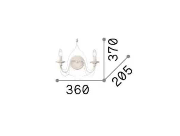 Applique Murale CORTE blanche effet antique