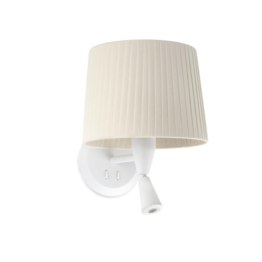 Applique liseuse Applique de chevet avec liseuse SAMBA blanc/beige Faro Lumisign