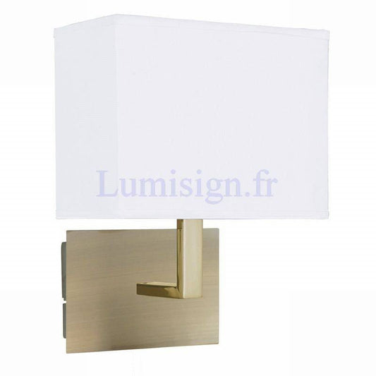 Applique liseuse Applique de chevet bronze avec abat-jour blanc Mimax Lumisign