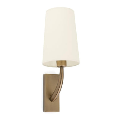 Applique liseuse Applique de chevet REM or vieilli avec abat-jour beige Faro Lumisign