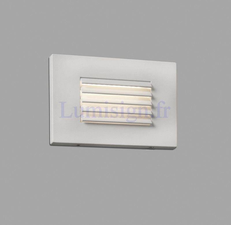 Applique murale encastrable Applique extérieure encastrable LED 5W SPARK blanche avec grille Faro Lumisign