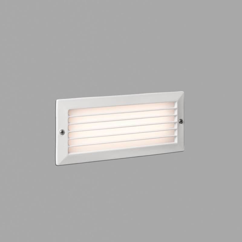 Applique murale encastrable Applique extérieure encastrable LED 5W STRIPE blanche avec grille Faro Lumisign