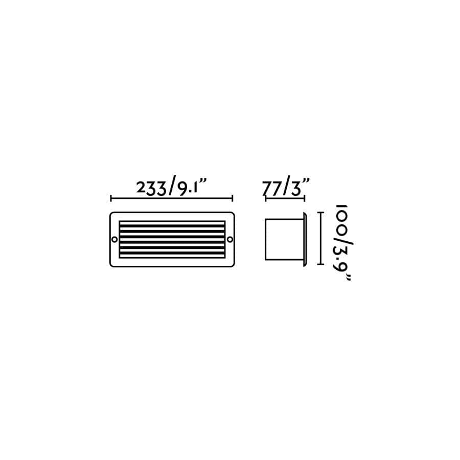 Applique murale encastrable Applique extérieure encastrable LED 5W STRIPE blanche avec grille Faro Lumisign