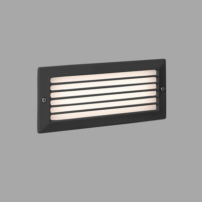 Applique extérieure encastrable LED 5W STRIPE blanche ou noire avec grille - Applique murale encastrable - Lumisign