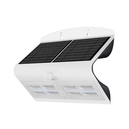 Applique murale extérieure Applique extérieure LED solaire avec détecteur 6.8W blanche Miidex Lumisign