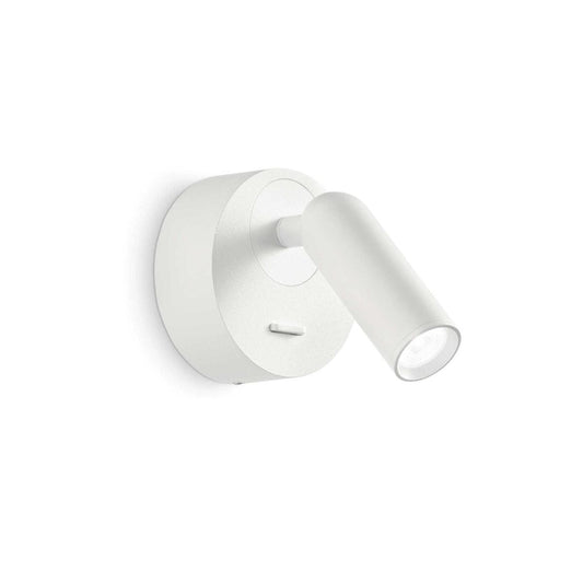 Applique liseuse Applique liseuse orientable BEAN blanche ronde Idéal-lux Lumisign