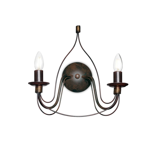 Applique Murale CORTE rouille effet antique - Apportez une ambiance unique avec cette lampe murale en métal artisanal. Finition peinte à la main.