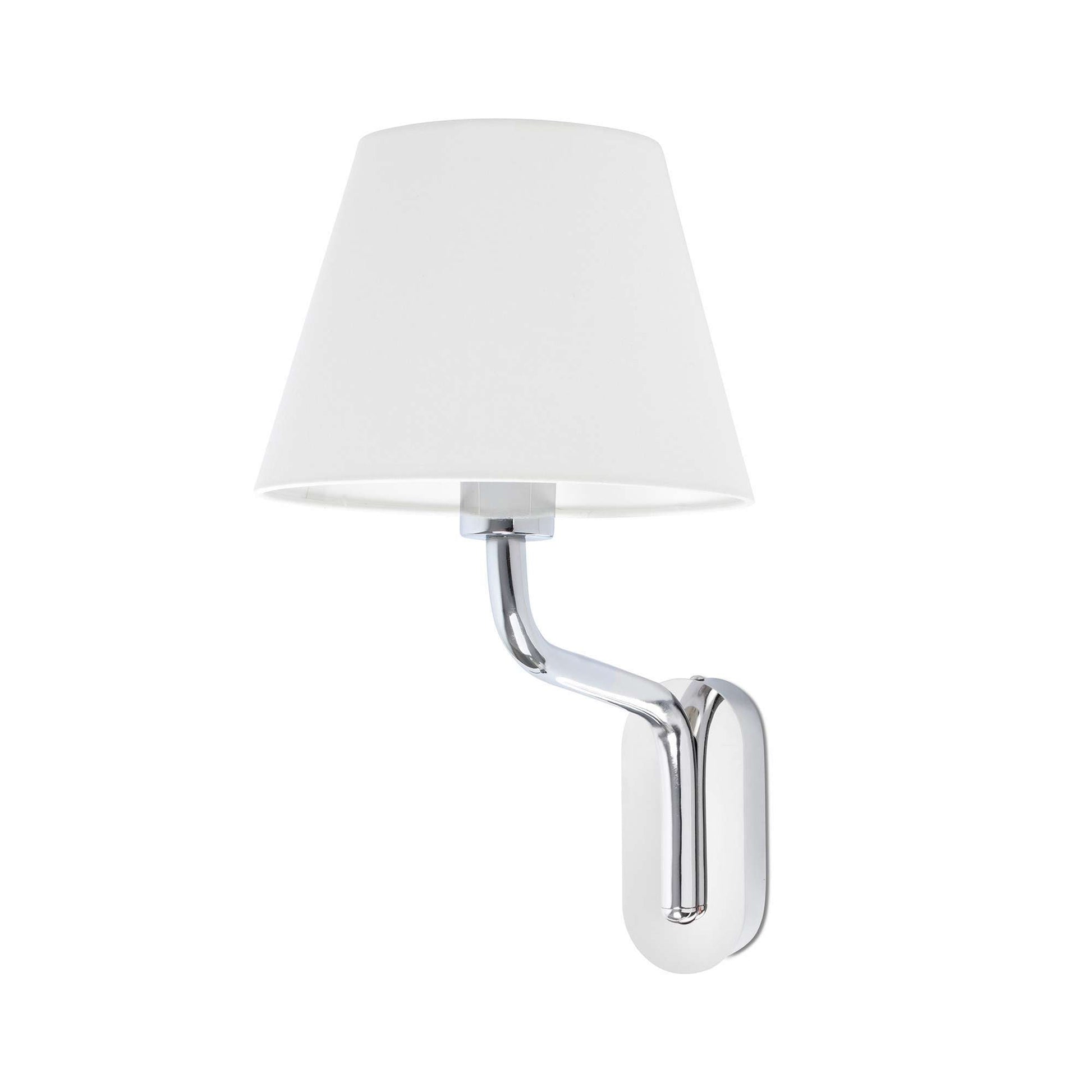 Applique murale Applique murale ETERNA chrome abat-jour blanc Faro Lumisign