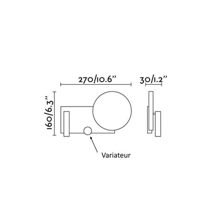 Applique liseuse Applique murale LED avec liseuse KLEE droite Faro Lumisign