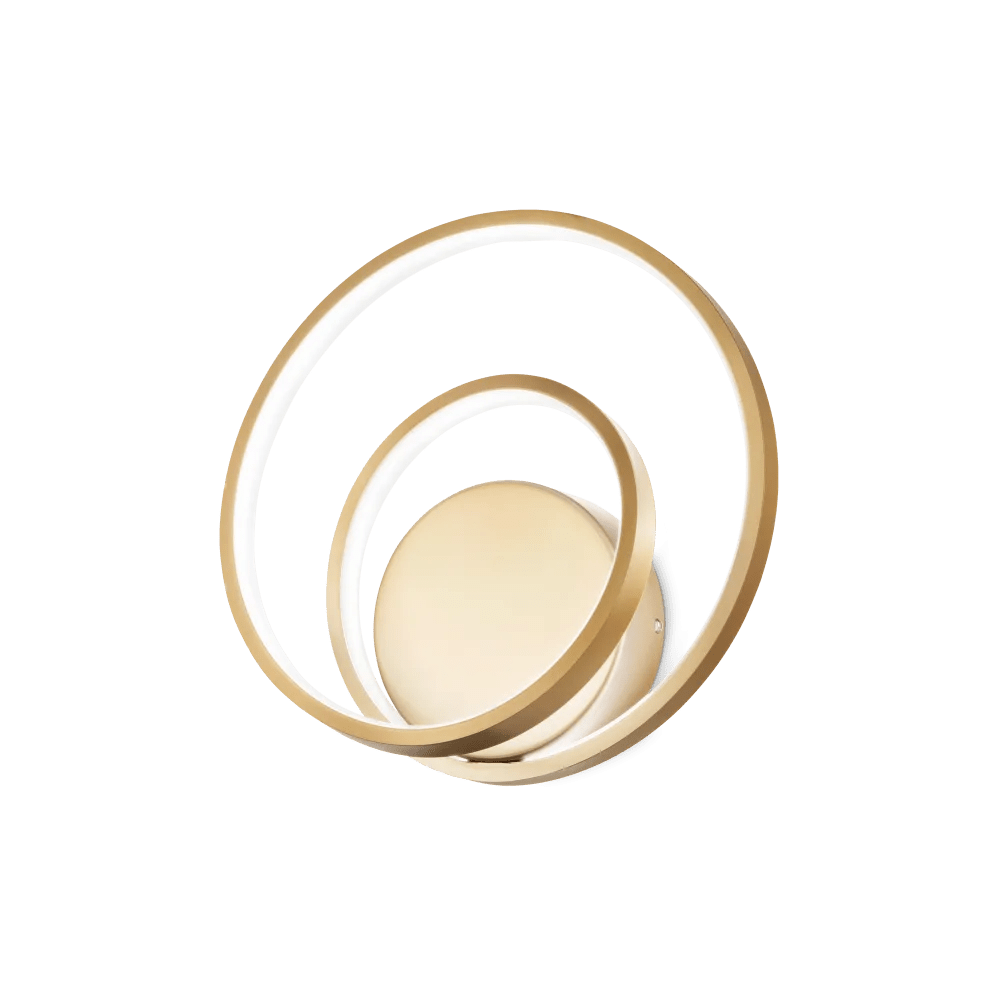 Applique murale Oz laiton LED 26 watts - Éclairage puissant 2500-2650LM avec diffuseur en caoutchouc opale. Design élégant en métal laiton.