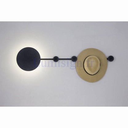 Applique murale Applique porte manteau HAN noir Faro Lumisign