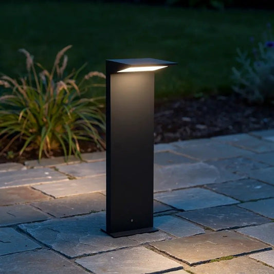 Borne solaire LED avec détecteur de mouvement - Éclairage jardin
