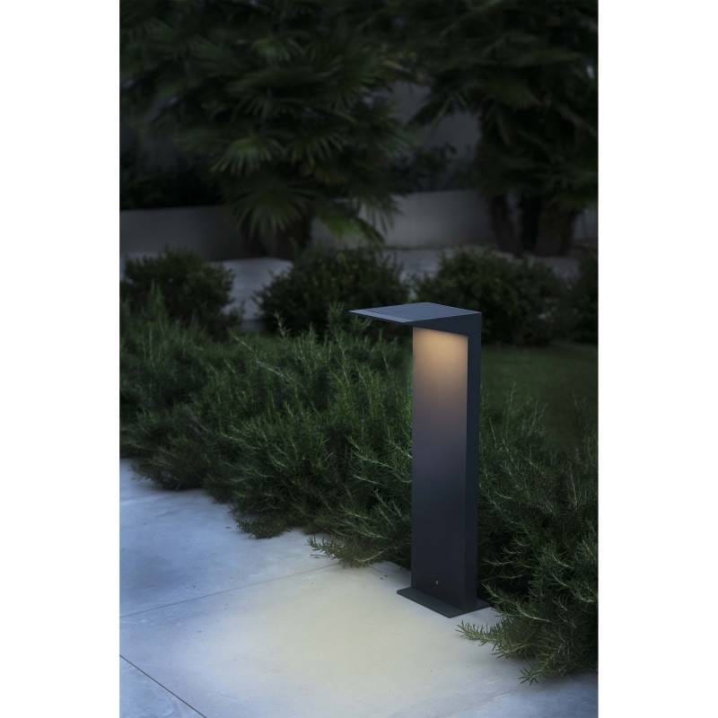 Borne extérieure Borne de jardin solaire SOLEIL LED avec détecteur Faro Lumisign