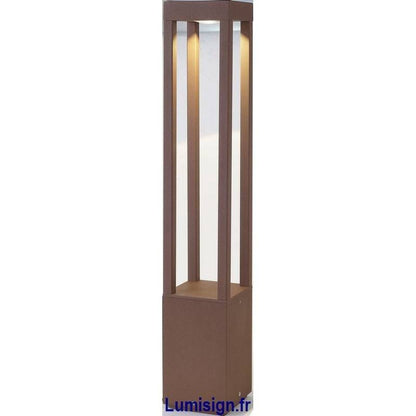 Borne extérieure Borne extérieure led AGRA-G marron rouille H 65 Faro Lumisign