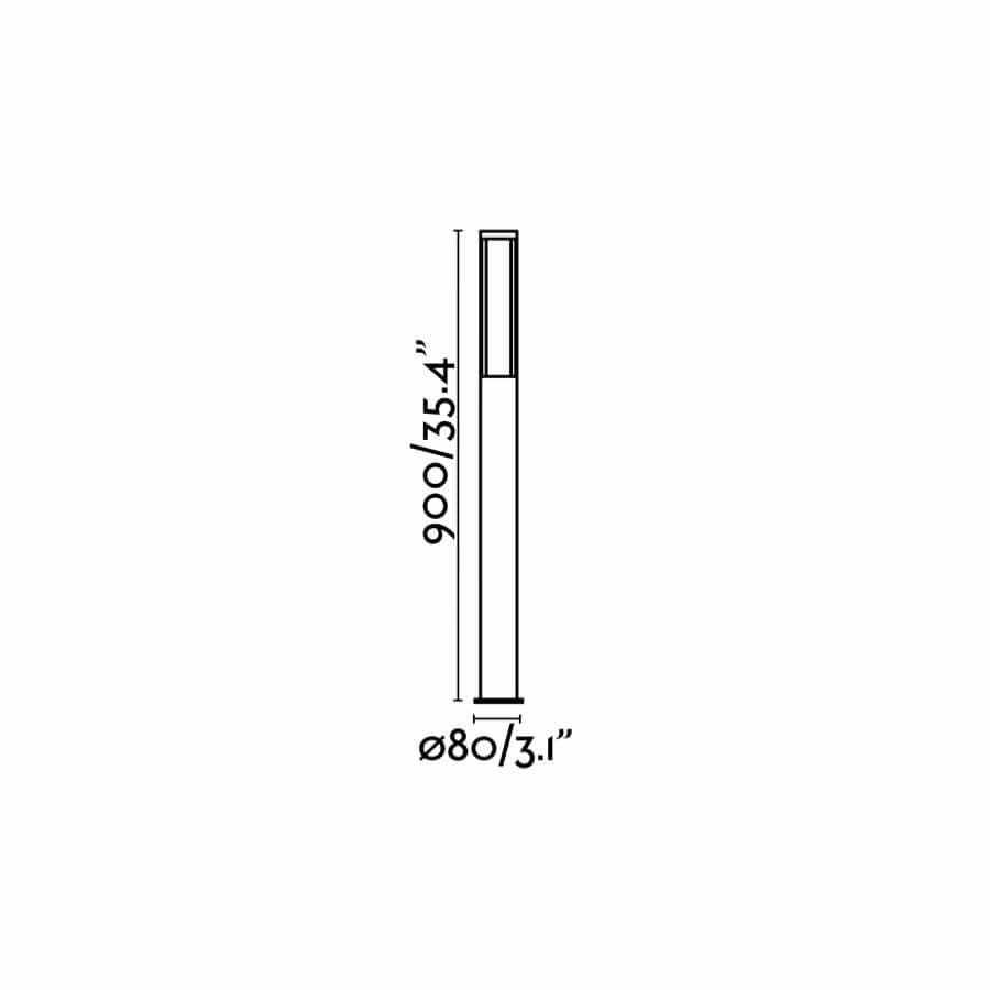 Borne extérieure Borne extérieure LED LOGAR 900 Faro Lumisign