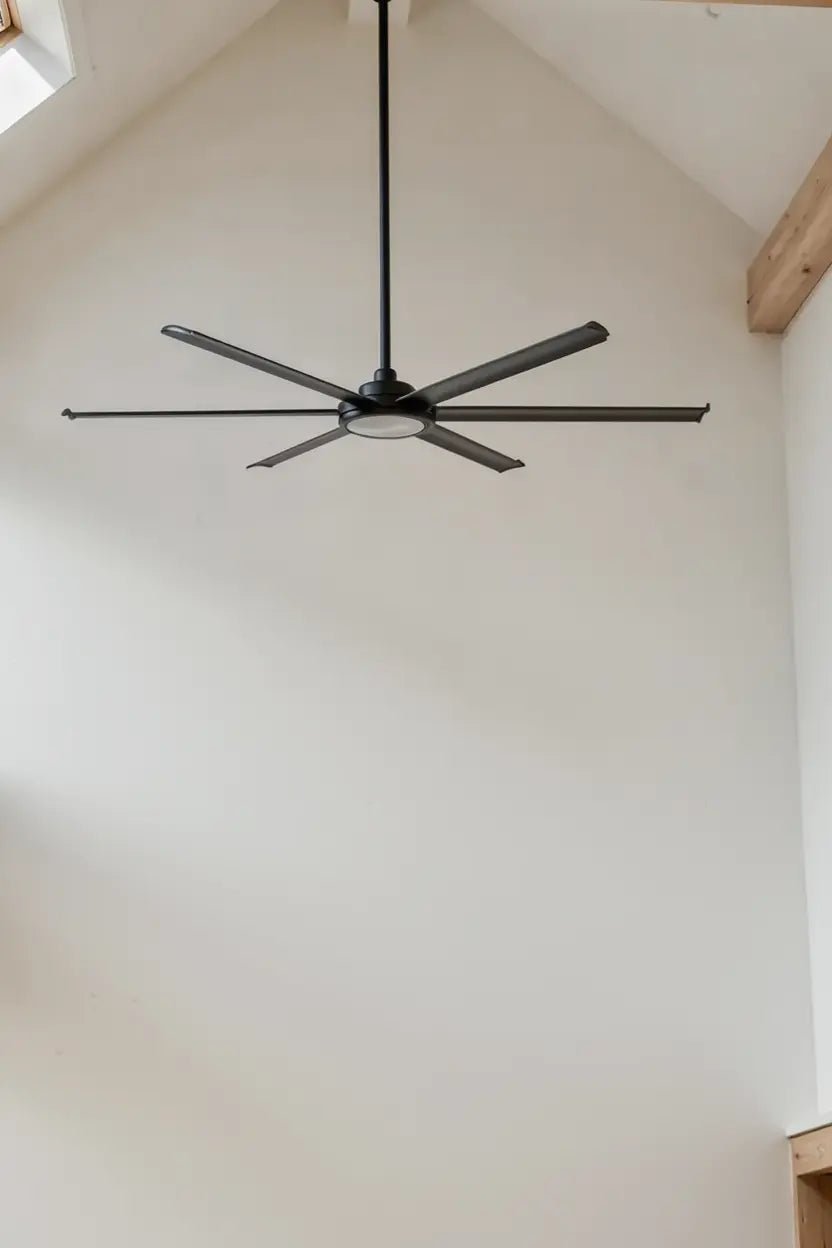 Ventilateur de plafond avec luminaire ROTTERDAM XL noir Ø 200 cm