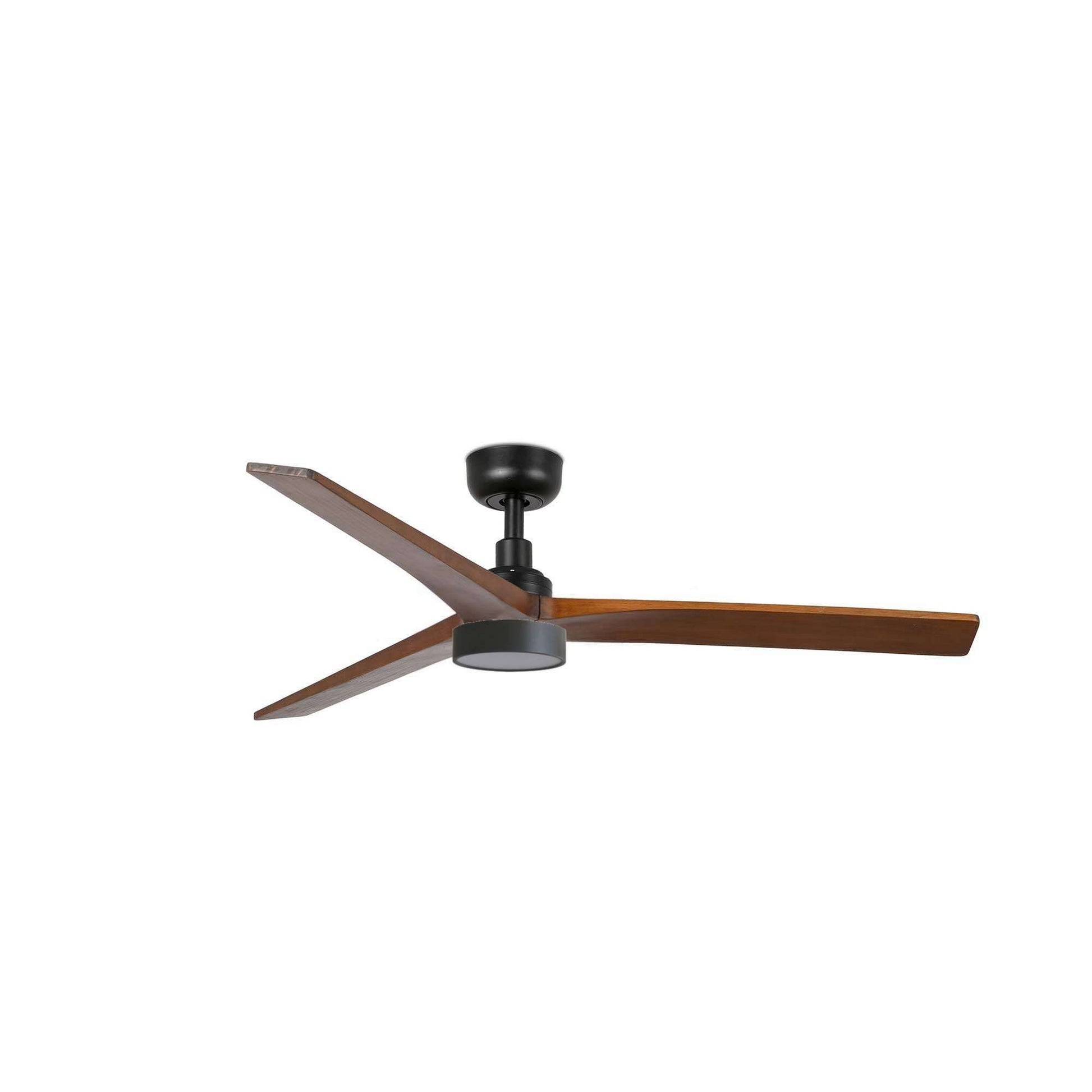 Ventilateur de plafond KLIM-M Ø 1250 mm noir pales noyer foncé avec led