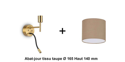 Applique liseuse laiton SET-UP à composer vous même