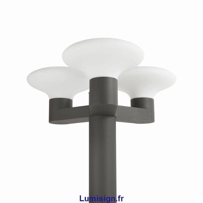 Lampadaire extérieur lampadaire BLUB'S-3 trois lampes Faro Lumisign