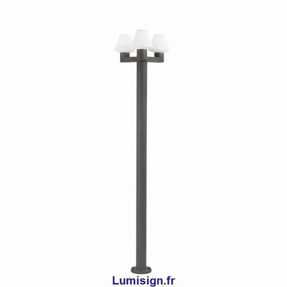 Lampadaire extérieur Lampadaire MISTU-3 trois lampes Faro Lumisign