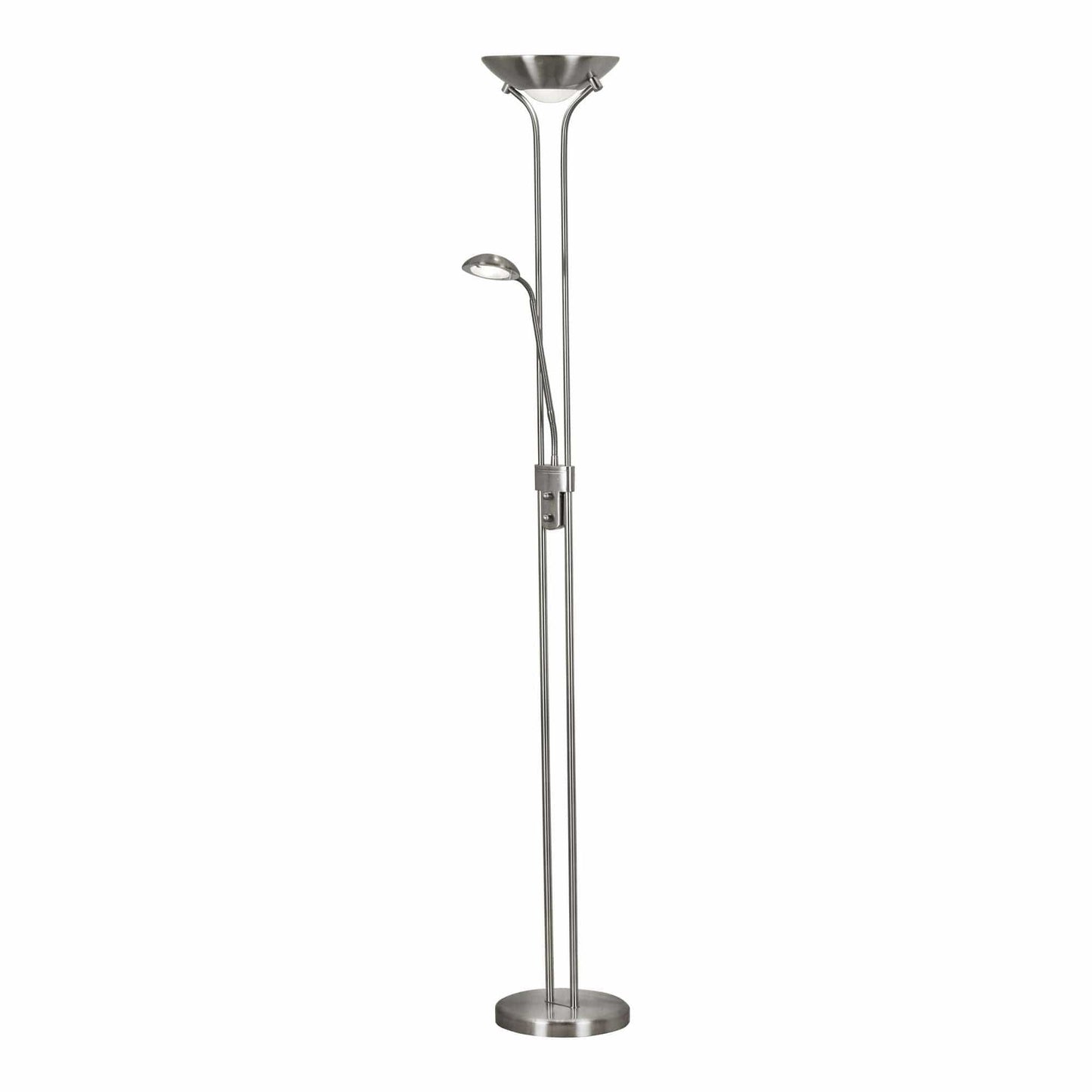 Lampadaire Lampadaire MOTHER & CHILD argent satiné avec liseuse Marque Searchlight Lumisign