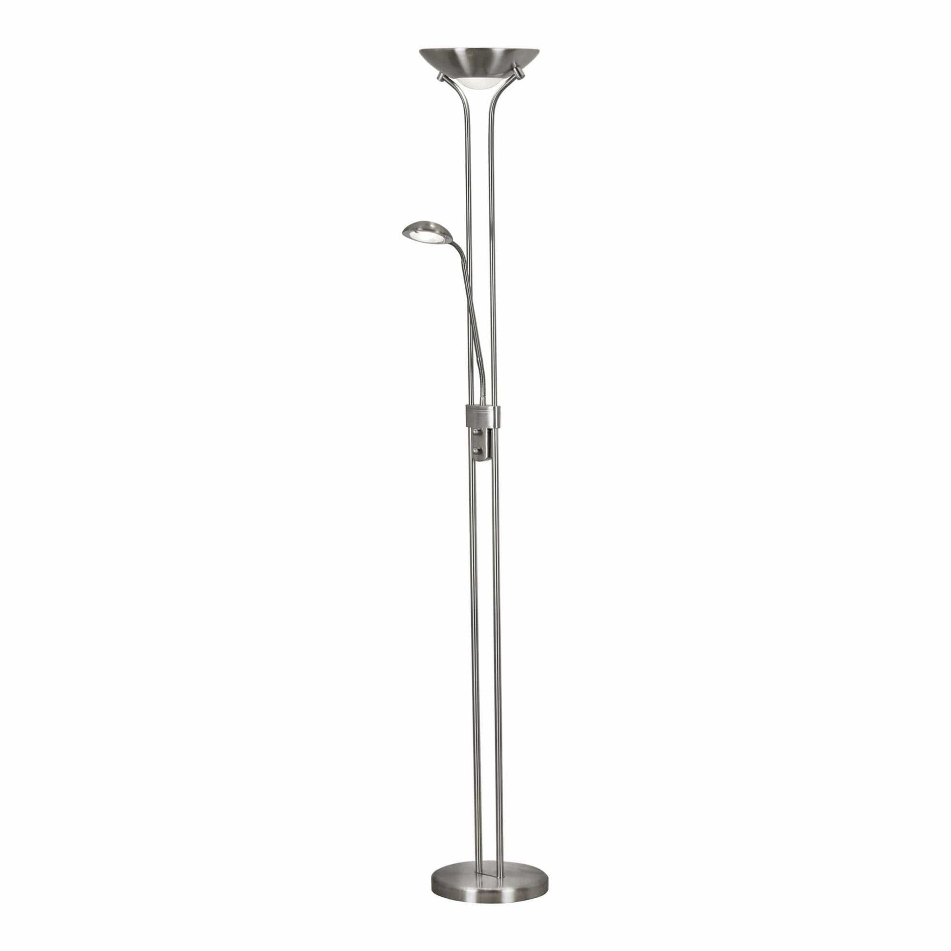 Lampadaire Lampadaire MOTHER & CHILD argent satiné avec liseuse Marque Searchlight Lumisign