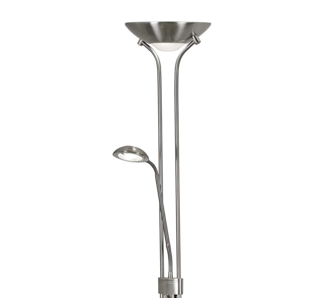 Lampadaire Lampadaire MOTHER & CHILD argent satiné avec liseuse Marque Searchlight Lumisign