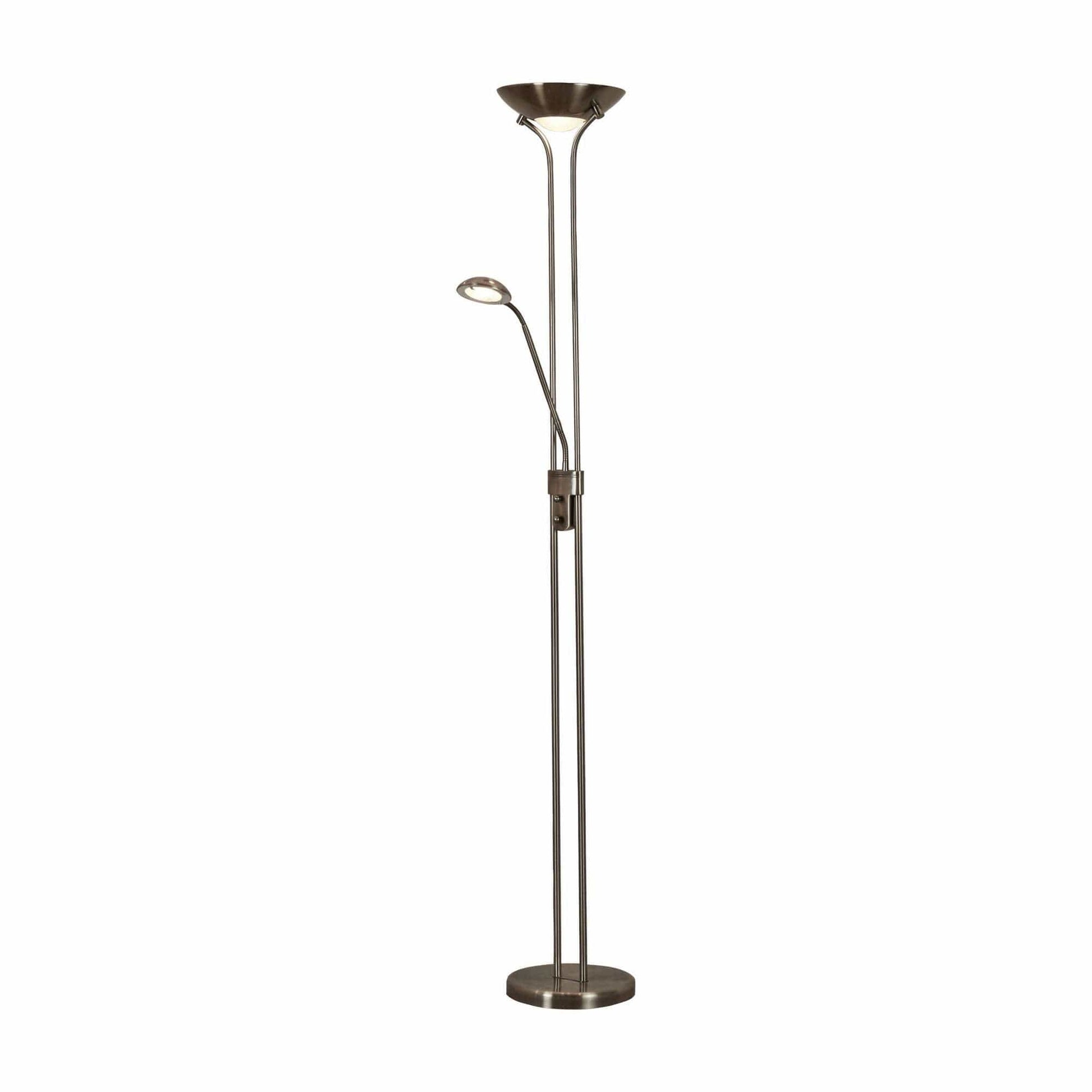 Lampadaire Lampadaire MOTHER & CHILD laiton antique avec liseuse Marque Searchlight Lumisign