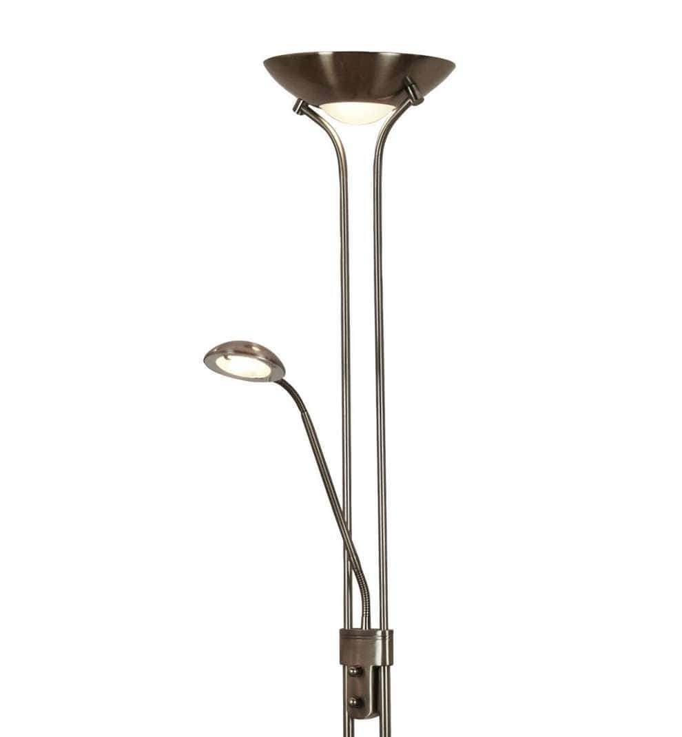 Lampadaire Lampadaire MOTHER & CHILD laiton antique avec liseuse Marque Searchlight Lumisign