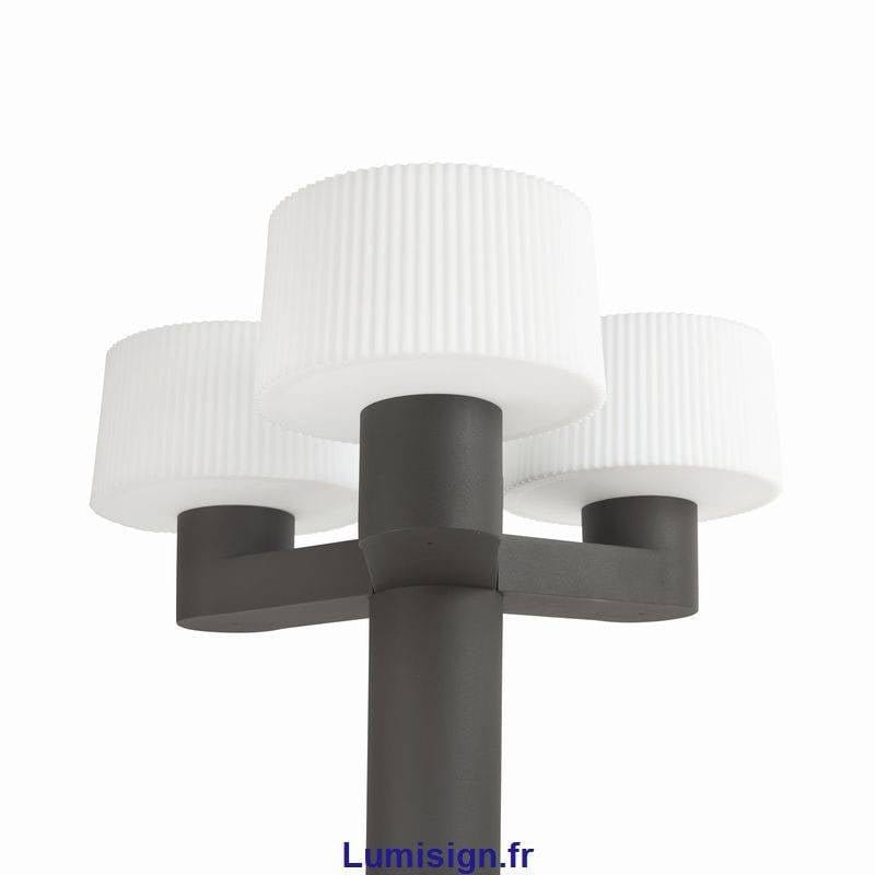 Lampadaire extérieur Lampadaire MUFFIN-3 trois lampes Faro Lumisign