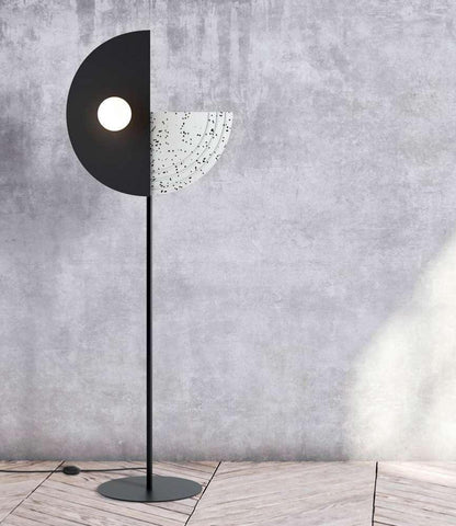 Lampadaire Lampadaire REGINA terrazzo noir sur blanc Robin Lumisign