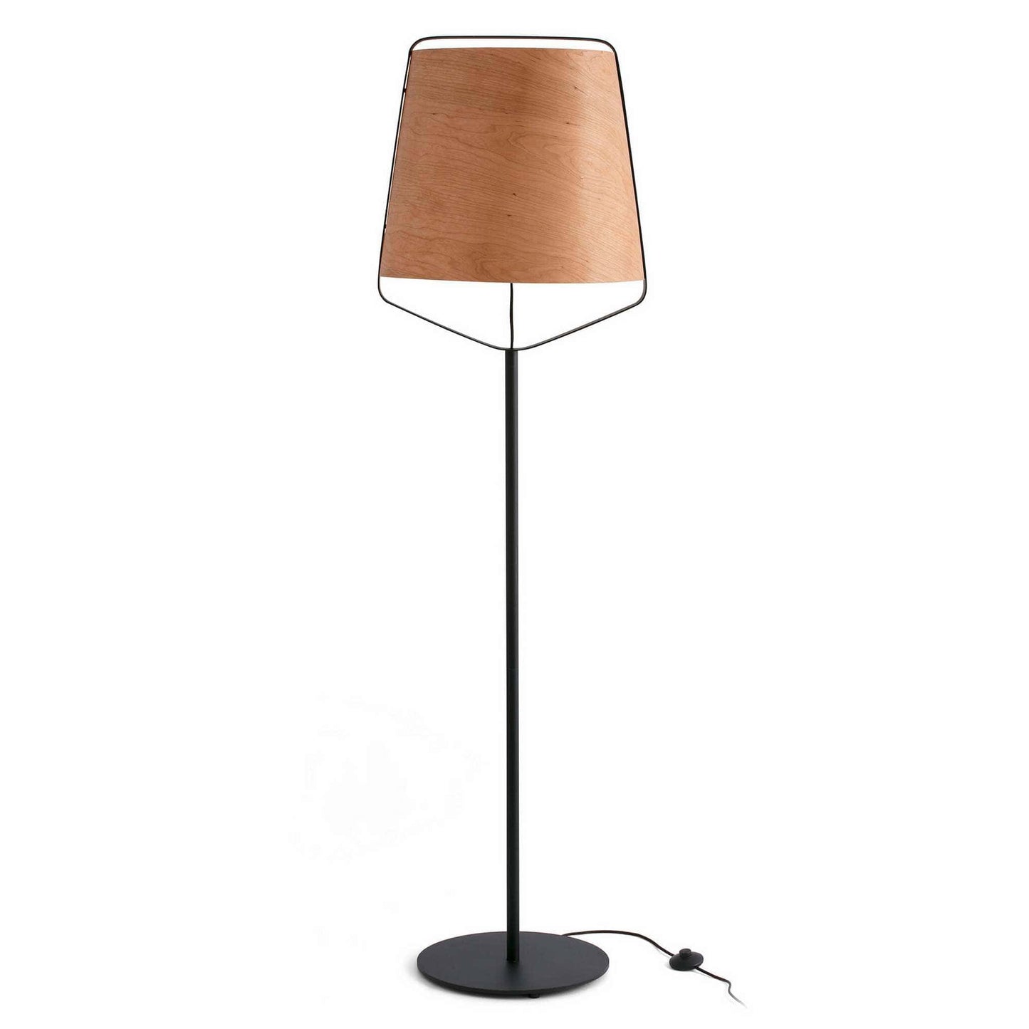 Lampadaire Lampadaire STOOD acier noir et bois Faro Lumisign