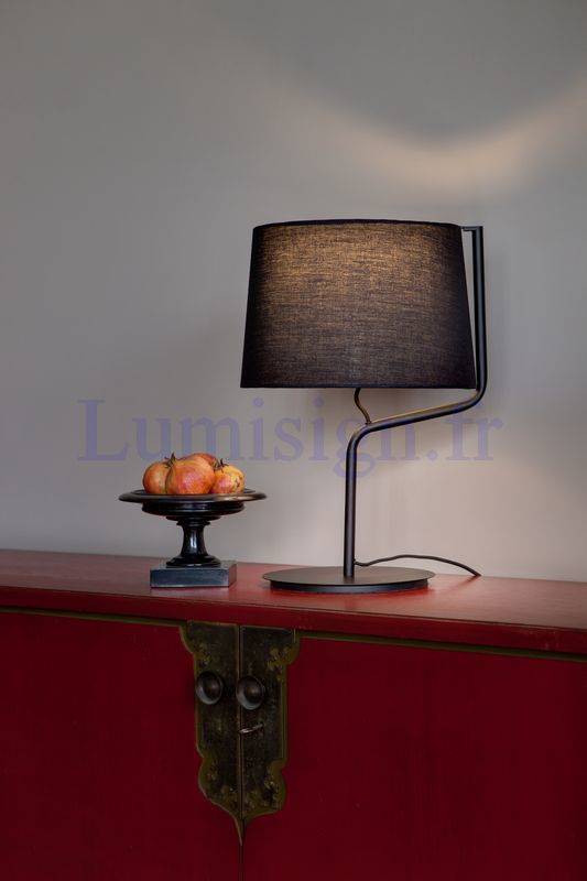lampe a poser Lampe de table BERNI noire Faro Lumisign