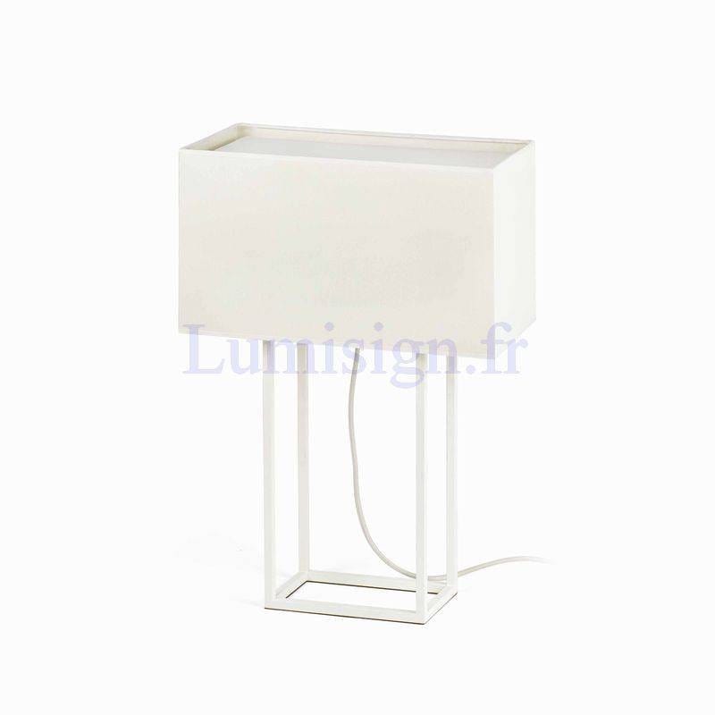 lampe a poser Lampe de table VESPER blanche Faro Lumisign