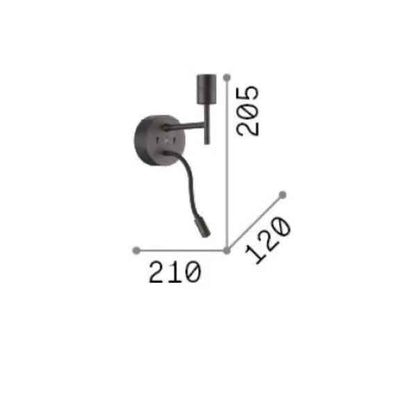 Applique liseuse nickel-mat SET-UP à composer vous même