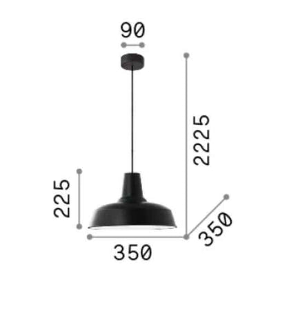 Suspension MOBY noire