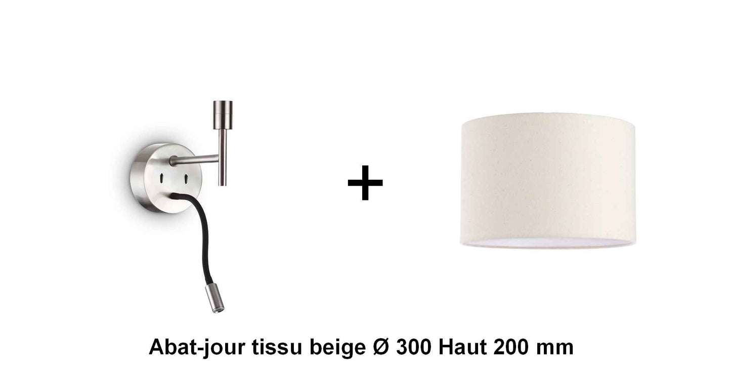 Applique liseuse nickel-mat SET-UP à composer vous même