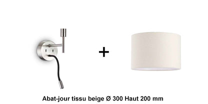 Applique liseuse nickel-mat SET-UP à composer vous même