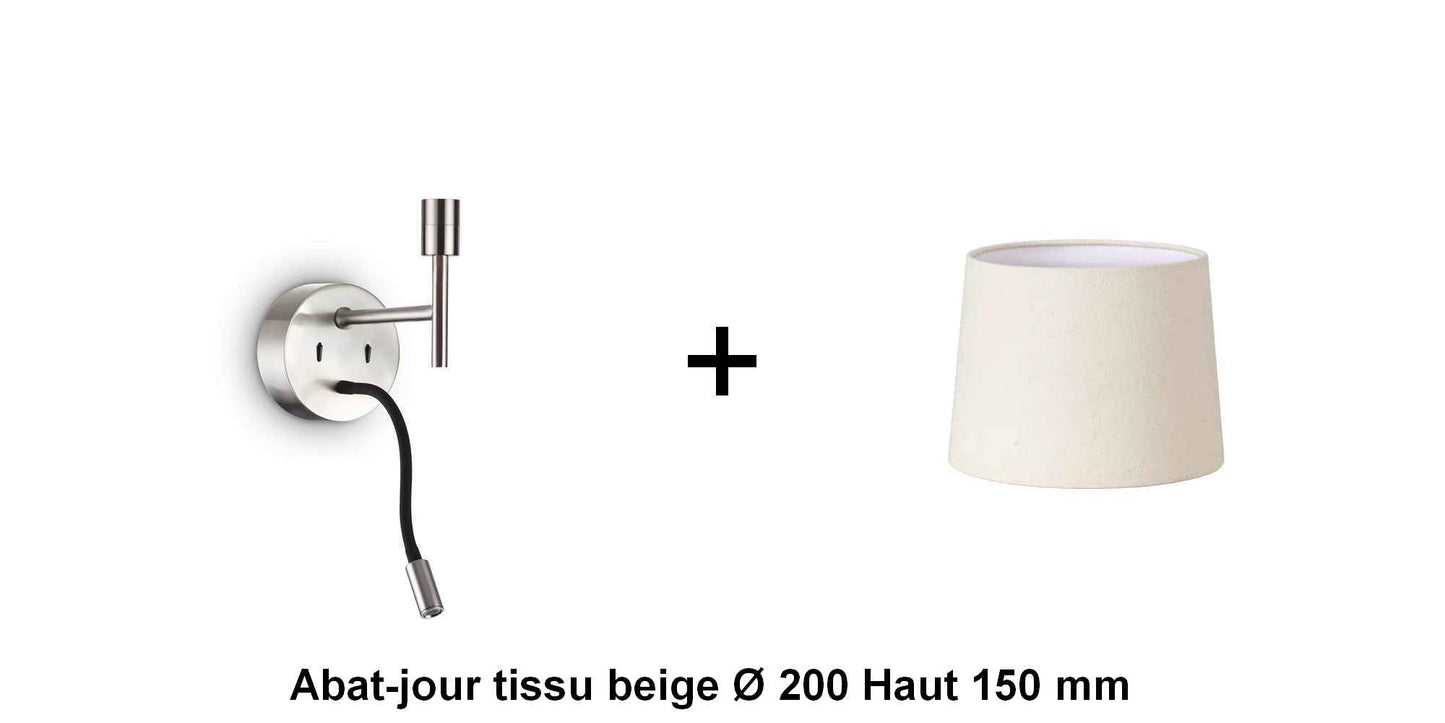 Applique liseuse nickel-mat SET-UP à composer vous même