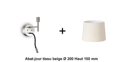 Applique liseuse nickel-mat SET-UP à composer vous même