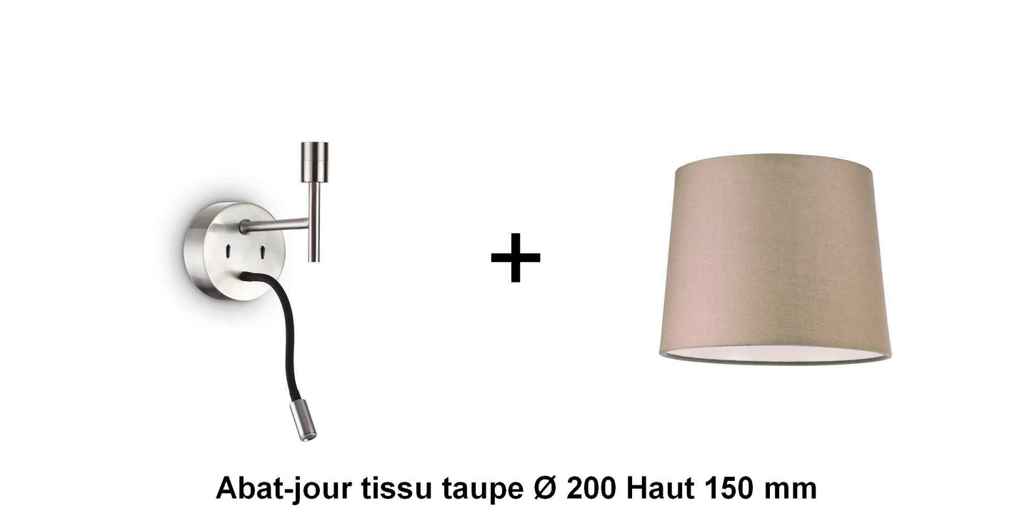 Applique liseuse nickel-mat SET-UP à composer vous même