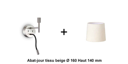 Applique liseuse nickel-mat SET-UP à composer vous même
