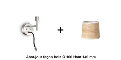 Applique liseuse nickel-mat SET-UP à composer vous même