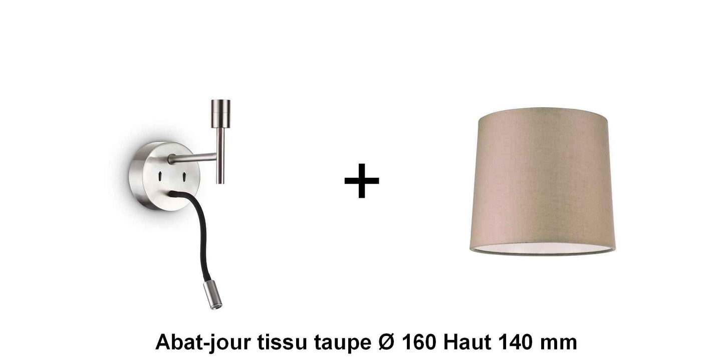 Applique liseuse nickel-mat SET-UP à composer vous même