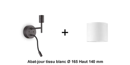Applique liseuse noire SET-UP à composer vous même