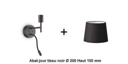 Applique liseuse noire SET-UP à composer vous même