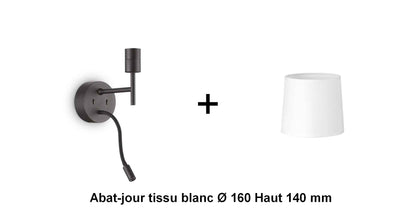 Applique liseuse noire SET-UP à composer vous même