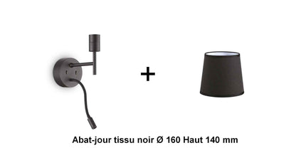 Applique liseuse noire SET-UP à composer vous même