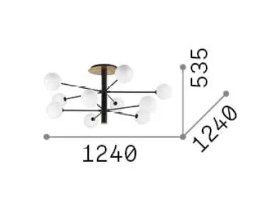 Plafonnier COSMOPOLITAN dix lampes
