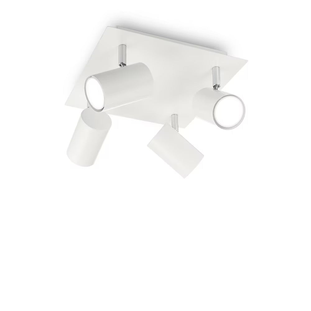 Spot de plafond blanc 4 lampes orientables Ideal Lux